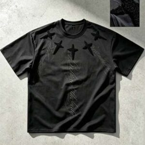 2026 Spring, Autumn & Summer Men's Heavy Embroidered Casual Short Sleeve T-Shirt, Unisex Couple Tops