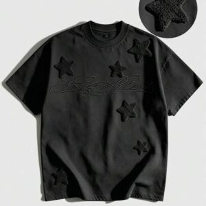 2026 Spring/Summer/Autumn Men's Heavy Embroidery Casual Short Sleeve T-Shirt, Unisex Round Neck Tops