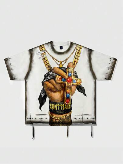 2026 Summer Men's Ripped T-Shirt, Suitable For Casual Street Wear, Crew Neck Short Sleeve Couple T-Shirt For Men And Women