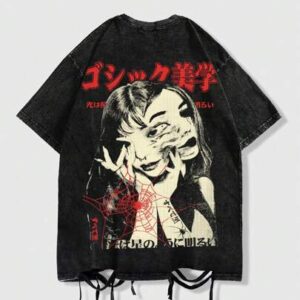 Anime Spring/Summer Casual Graphic Men'S Casual Figure Graphic Print Short Sleeve T-Shirt, Suitable For Spring And Summer, 2000S Style