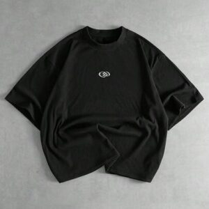 Essentials Men's Dark Color Ribbed Minimalist Style T-Shirt