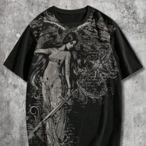 Goth Men's Casual Graphic Print T-Shirt, Summer