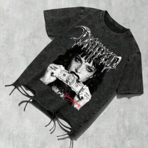 Goth Men's Letter & Figure Print Short Sleeve Casual T-Shirt