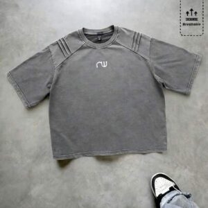 Grunge Punk Spring/Summer Casual Graphic Men'S Distressed Washed Loose Fit Short Sleeve T-Shirt