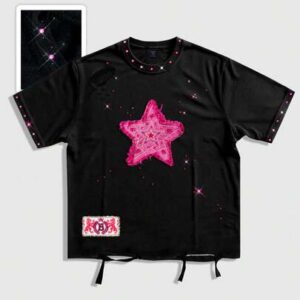 Grunge Punk Street Punk Style Distressed Rhinestone Embellished Graphic T-Shirt For Men