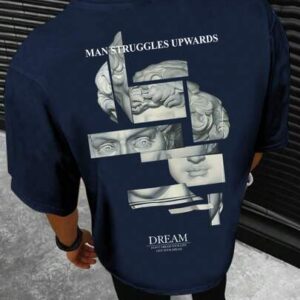 Guys Figure & Slogan Graphic Tee