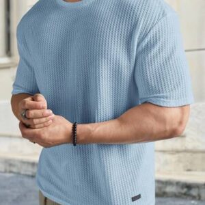 Guys Solid Waffle Knit Tee
