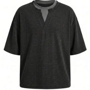 Men's 2 In 1 Contrast Color Collar T-Shirt