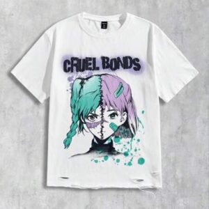 Men's Anime Short Sleeve T-Shirt, Simple Fashion Casual Everyday Wear