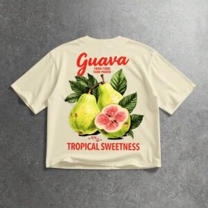 Men's Casual Round Neck Letter & Fruit Print Short Sleeve T-Shirt, Versatile For Vacation & Everyday Wear
