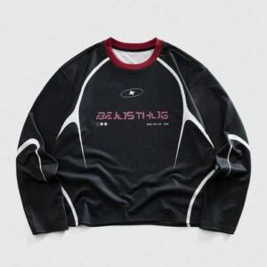Men's Crew Neck Long Sleeve Contrast Color Casual Fashion T-Shirt
