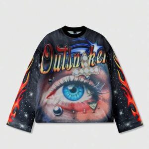 Men's Digital Eye & Diamond Print T-Shirt