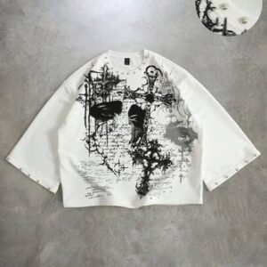 Men's Loose Fit Printed T-Shirt, 3/4 Sleeve