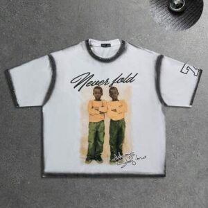 Men's Loose Fit Spray Dye Trim Short Sleeve T-Shirt