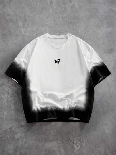 Men's Pentagram Print Round Neck Casual Loose Short Sleeve T-Shirt