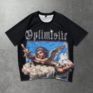 Men's Printed Rhinestone Embellished Short Sleeve T-Shirt, Suitable For Spring And Summer