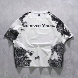 Men's Round Neck Letter Print Casual Versatile Daily Wear Short Sleeve T-Shirt