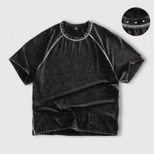 Men's Round Neck Rhinestone Embellished Casual Everyday Short Sleeve T-Shirt