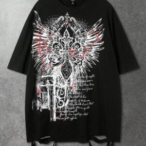 Men's Round Neck Short Sleeve Fashionable Printed Casual T-Shirt, Summer