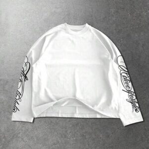 Men's Slogan Print Long Sleeve T-Shirt