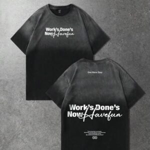 Men's Slogan Print Washed Short Sleeve T-Shirt, Suitable For Everyday Wear, Spring/Summer