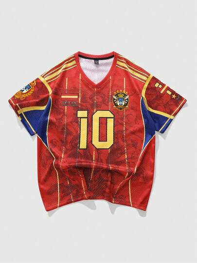 Men's Spain World Cup Jersey, Suitable For Everyday Wear In Spring/Summer