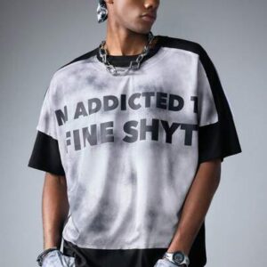 Men's Street Life Patchwork Letter Print Short Sleeve T-Shirt, Suitable For Everyday Wear, Spring & Summer