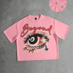 Men's Studded Printed Short Sleeve T-Shirt