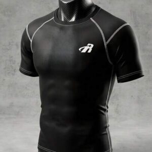 Men's Tight-Fitting Contrast Stitching T-Shirt