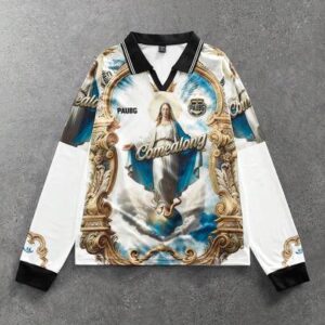 Men's Vintage Baroque Religious Art Print V-Neck T-Shirt