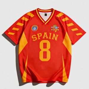 Prep 2026 World Cup Spain Inspired Casual Summer Short Sleeve Tops, Unisex Sports Style T-Shirt