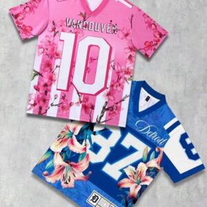 Prep 2pcs Men's Floral Sporty Jersey, Suitable For Spring & Summer