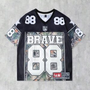 Prep Men's Camo Sports Jersey Short Sleeve T-Shirt, Mesh Fabric Patchwork, Summer