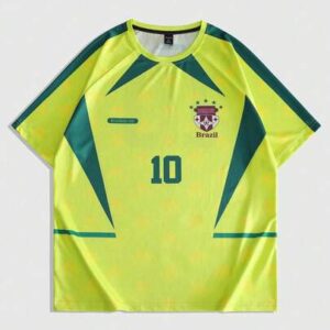 Prep Men's Casual Football Contrast Color Print Short Sleeve T-Shirt Jersey
