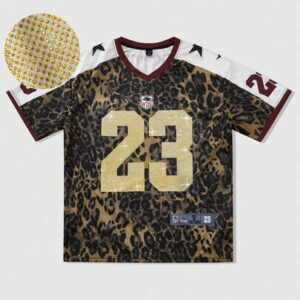 Prep Men's Street Hip Hop American City Name Slogan Print Vintage Animal Pattern Leopard Print Background Sports Short Sleeve T-Shirt, Suitable For Spring And Summer