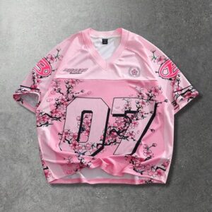 Prep Spring Casual Graphic Pink Men'S Casual Numeric & English Print Short Sleeve T-Shirt, Suitable For Spring/Summer Sports