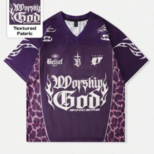 Prep Spring/Summer Casual Graphic Men'S Leopard Print Streetwear Basketball Football Jersey Style Tee, Mesh Fabric Patchwork, Summer