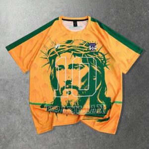 Prep Spring/Summer Casual Graphic Men'S Raglan Sleeve Round Neck Creative Portrait Graphic Versatile Football Print Short Sleeve T-Shirt Jersey