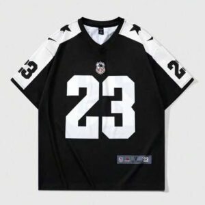 Prep Summer Casual Graphic Men'S Colorblock Short Sleeve Football Jersey Style T-Shirt , Ideal For Daily Wear In Spring And Summer, School