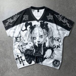 Spring/Summer Casual Graphic Men'S Anime Print Short Sleeve T-Shirt, Suitable For Spring/Summer