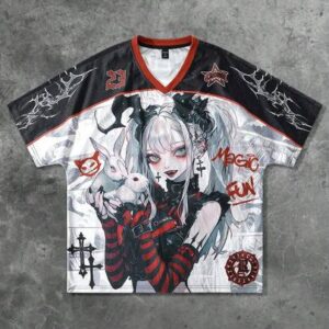 Spring/Summer Casual Graphic Men'S Anime Print Short Sleeve T-Shirt, Suitable For Spring/Summer