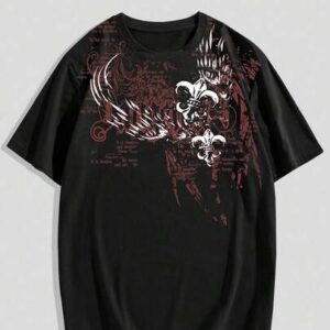 Spring/Summer Casual Graphic Men'S Fashion Gothic Print Short Sleeve T-Shirt