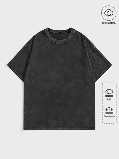 Spring/Summer Casual Graphic Men'S Round Neck Short Sleeve T-Shirt, School, 2000S Style