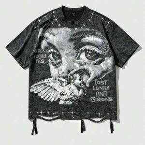 Street Life 2026 Spring/Summer New Casual Fashionable Y2K Style Unisex Short Sleeve Crew Neck T-Shirt
