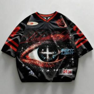 Street Life 2026 World Cup No.24 Unisex Casual Streetwear Graphic Print Short Sleeve T-Shirt, Couple Matching V-Neck Jersey Top