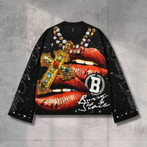 Street Life Casual Loose Long Sleeve Street T-Shirt, For Fall