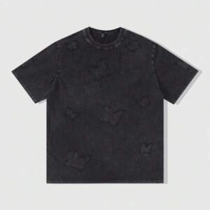 Street Life Men's Applique Washed Loose Short Sleeve T-Shirt