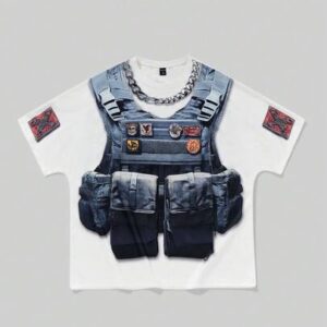 Street Life Men's Cargo Fashion Brand Printed Loose Fit Casual T-Shirt