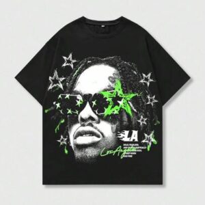 Street Life Men's Casual Graphic Print Short Sleeve T-Shirt, Summer, 2000s Style