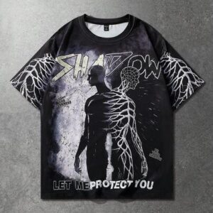 Street Life Men's Casual Letter & Portrait Graphic Round Neck Short Sleeve T-Shirt, Summer